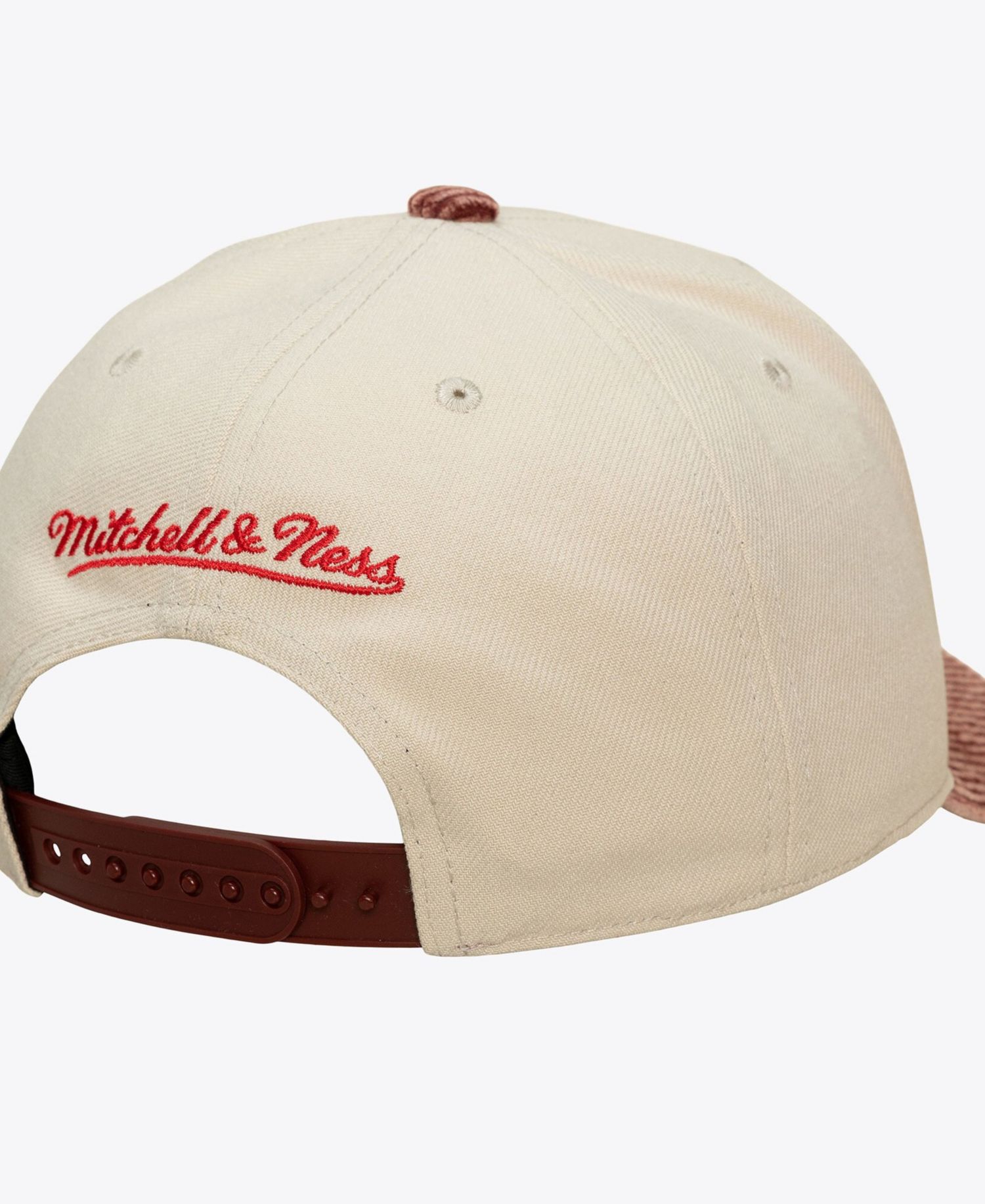 Men's Cream/Red Washington Wizards Washed Corduroy Pro Crown Snapback Hat