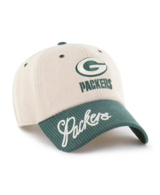 Women's Natural/ Green Bay Packers Rope Script Clean Up Adjustable Hat