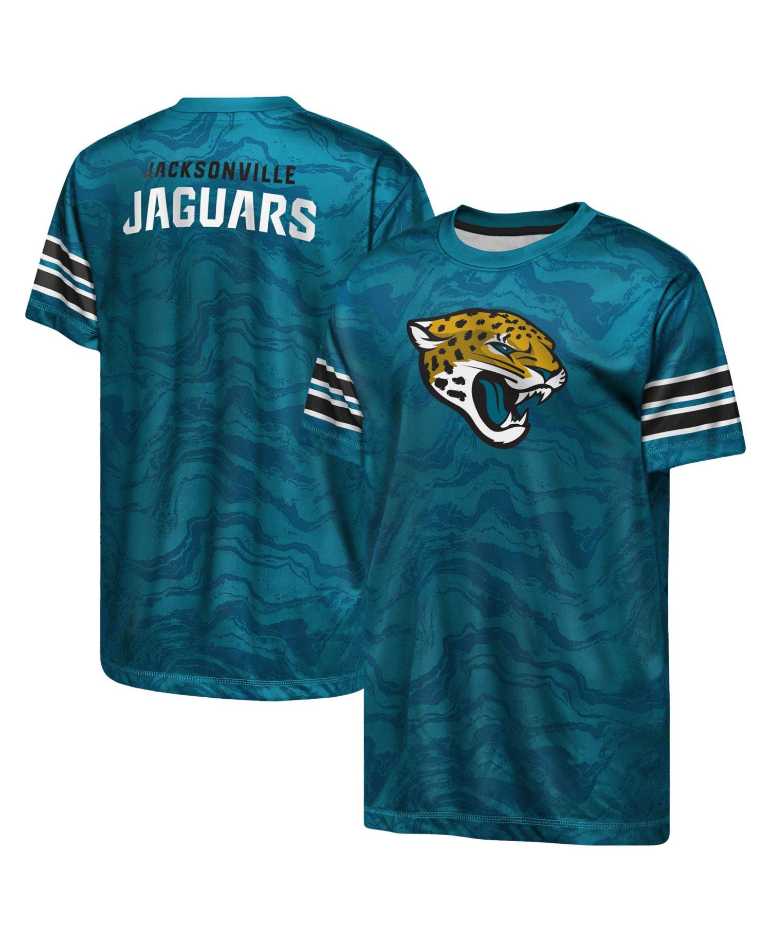 Boys' 4-20 Jacksonville Jaguars Slant Route Crew Neck T-Shirt
