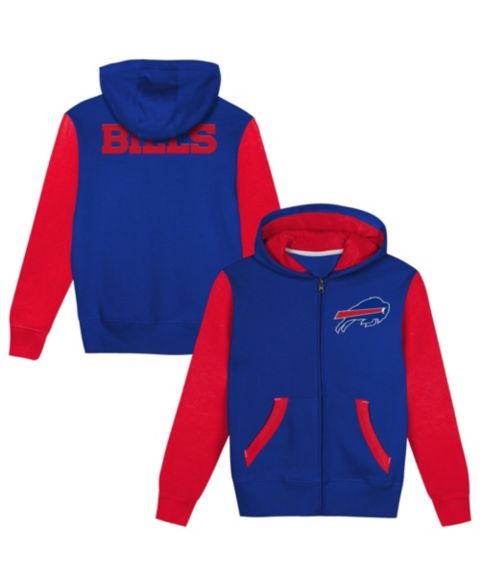 Худи Outerstuff Buffalo Bills Color-Block Fleece-Lined Full-Zip для мальчиков-малышей