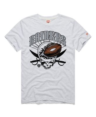 Men's Ash Las Vegas Raiders NFL x Grateful Dead Tri-Blend T-Shirt