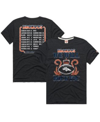 Men's and Women's Denver Broncos 2026 NFL Schedule Queen Tri-Blend T-Shirt