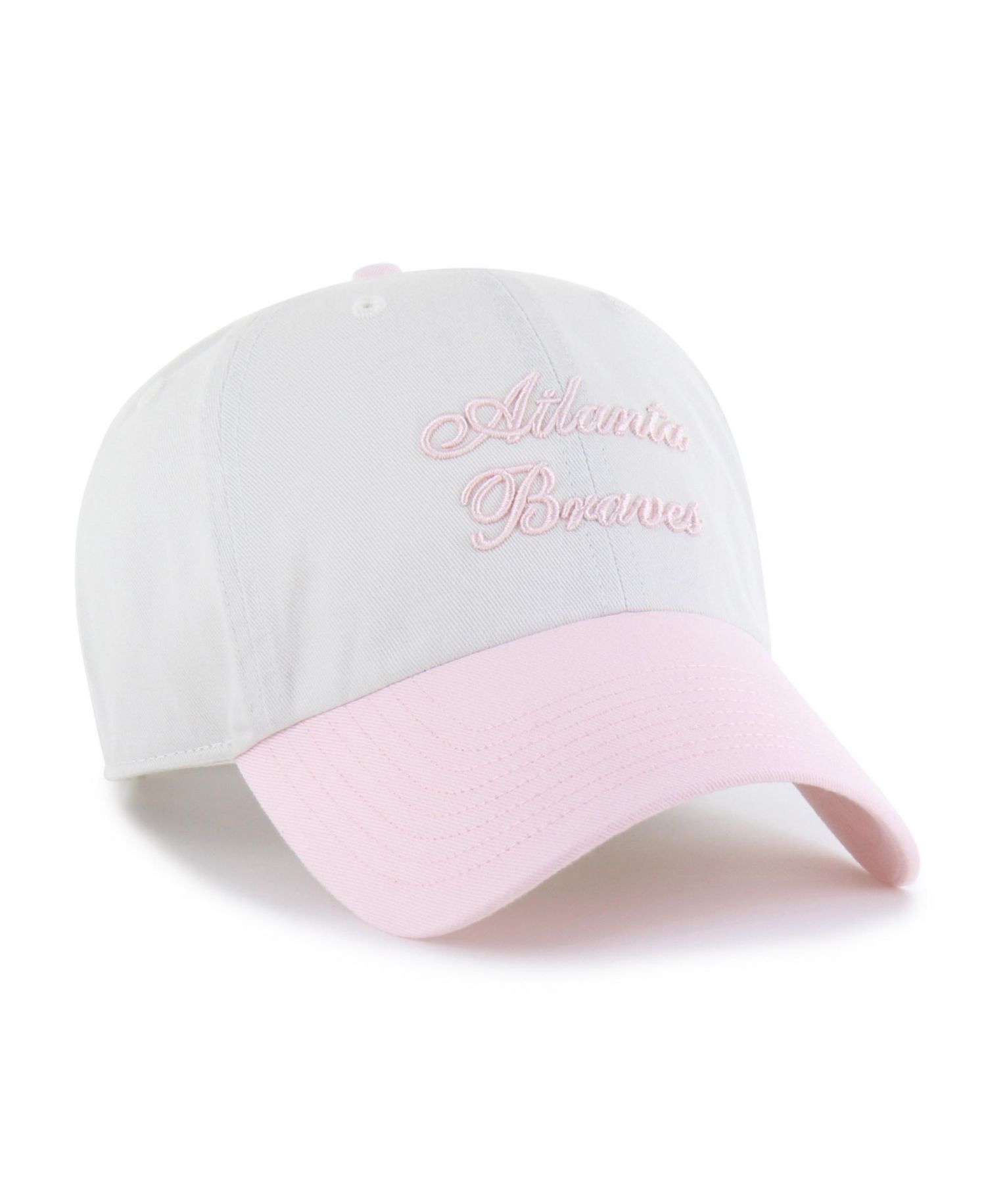 Women's White/Pink Atlanta Braves Gelato Two-Tone Clean Up Adjustable Hat