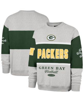 Men's Blockfield Maximalist Green Bay Packers Oversized Color-Block Sweatshirt