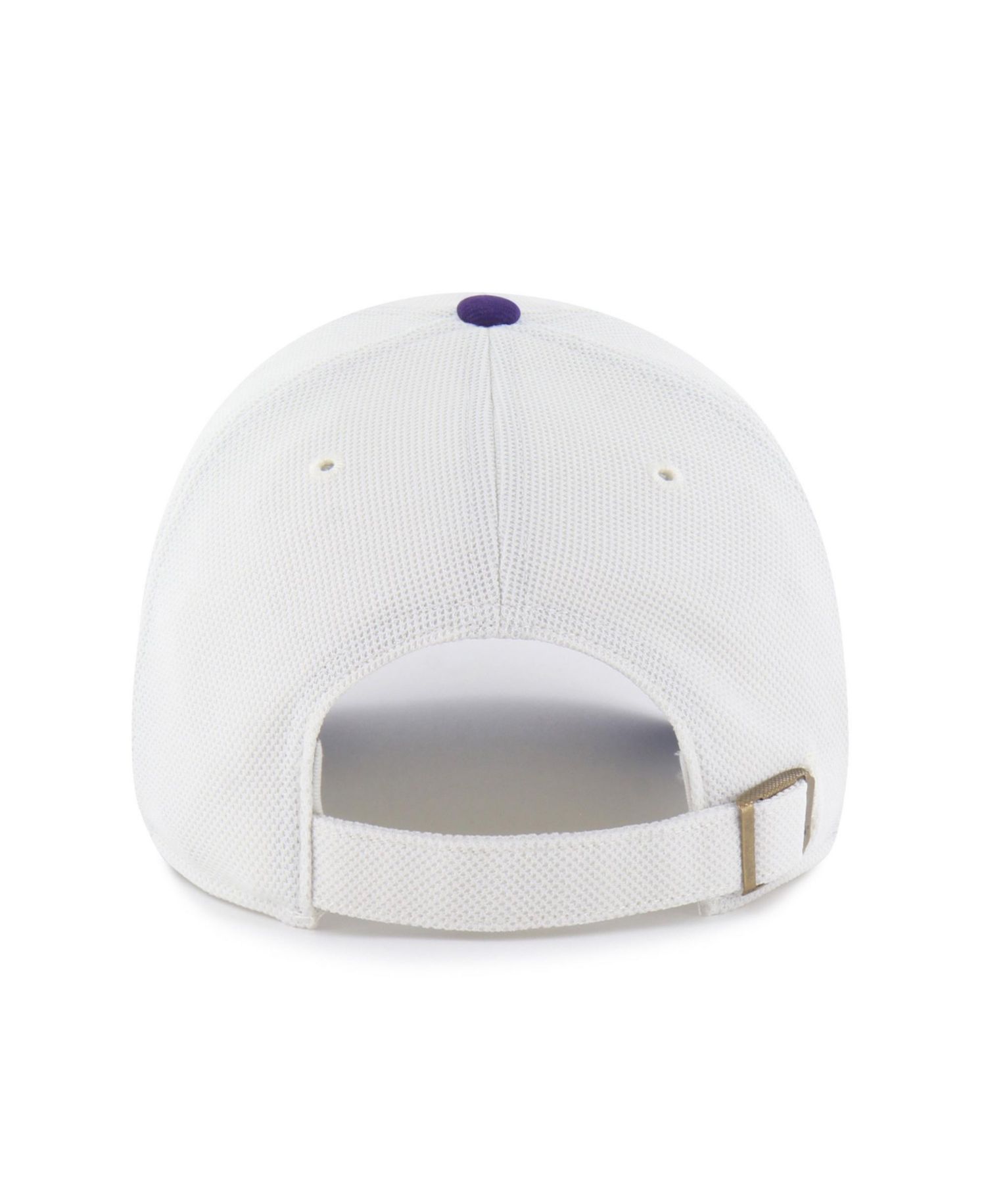 Men's White/Purple Minnesota Vikings Pique Patch Clean Up Adjustable Hat