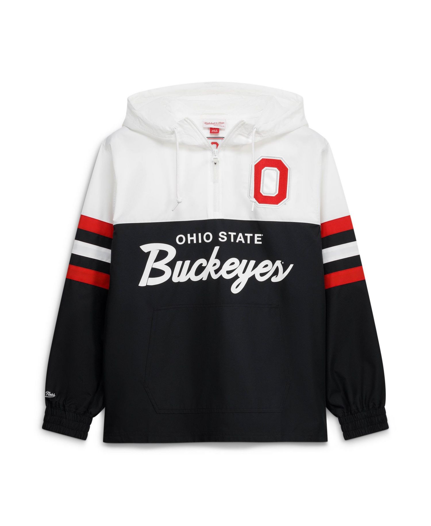 Men's Black Ohio State Buckeyes Head Coach Lightweight Anorak Half-Zip Windbreaker Jacket