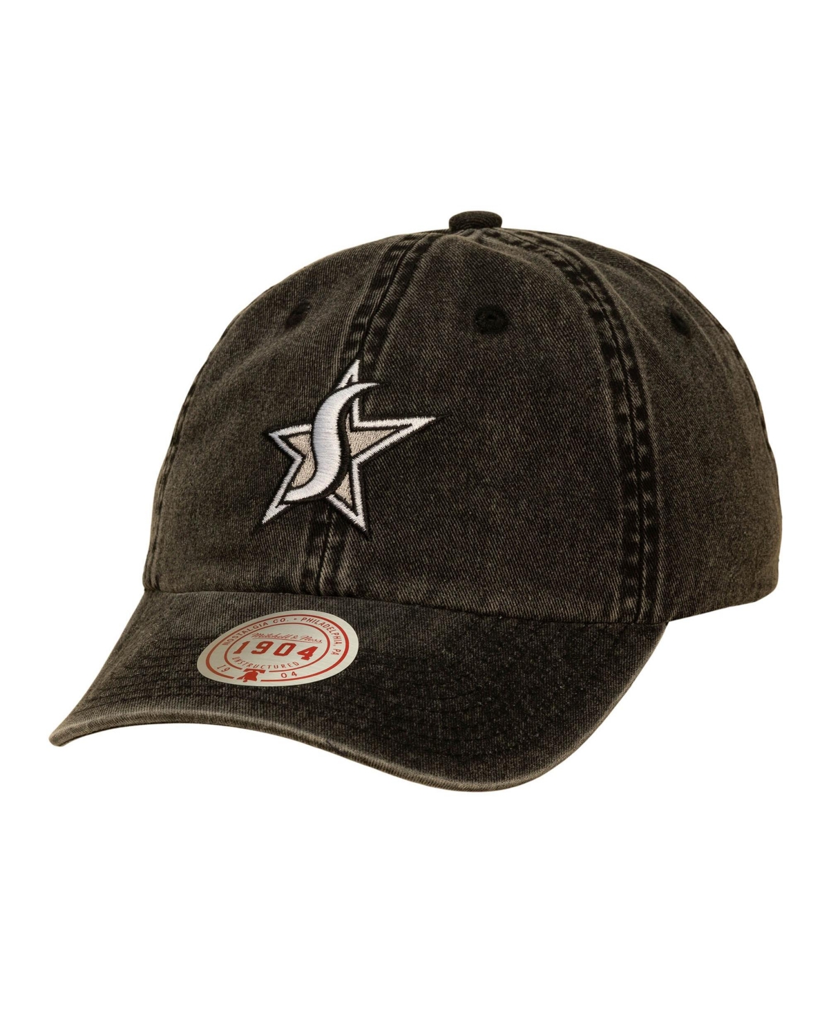 Mitchell & Ness San Antonio Stars Legendary 1904 Strapback Distressed Low-crown Baseball Cap In Black