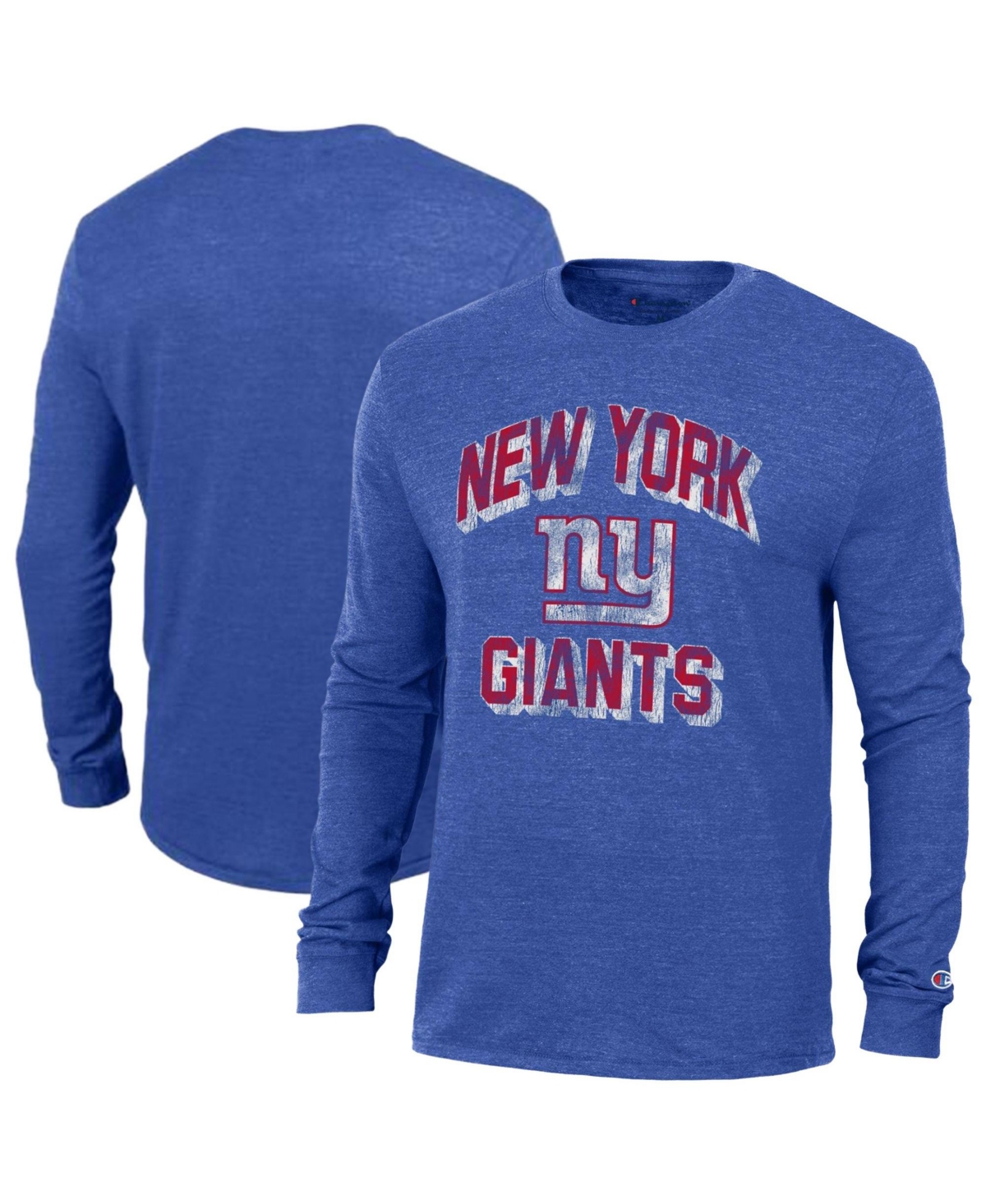 Champion Men's New York Giants Tri-Blend Long-Sleeve T-Shirt