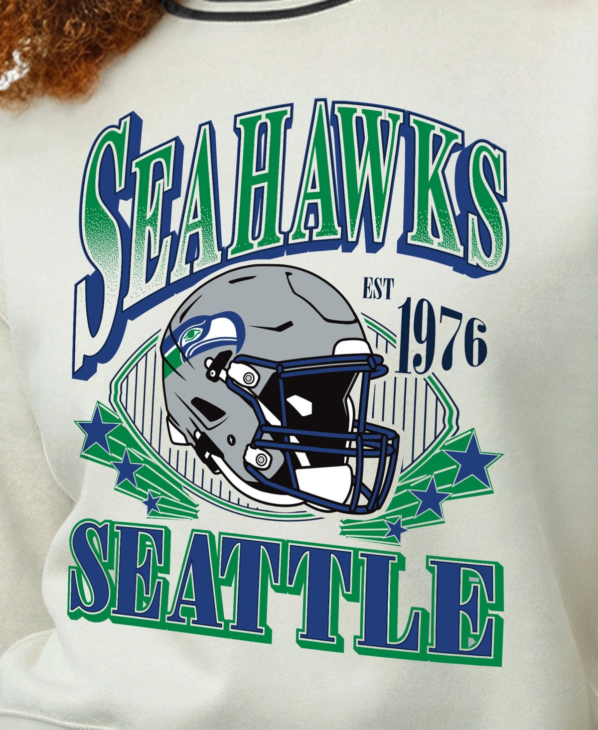 Champion Women's Seattle Seahawks Reverse Weave Crewneck Sweatshirt