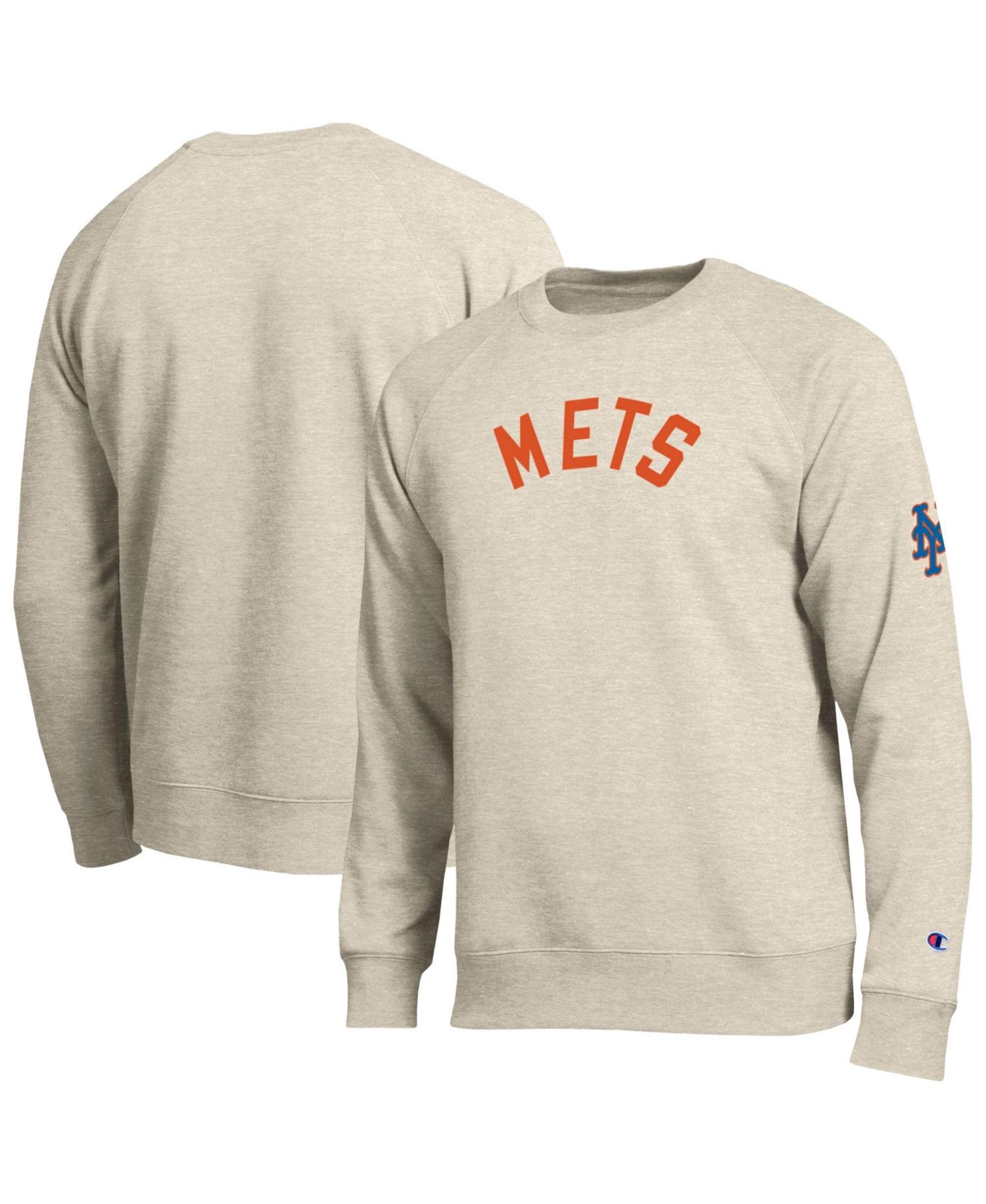 Men's New York Mets Fleece-Lined Raglan Relaxed-Fit Cotton-Blend Sweatshirt