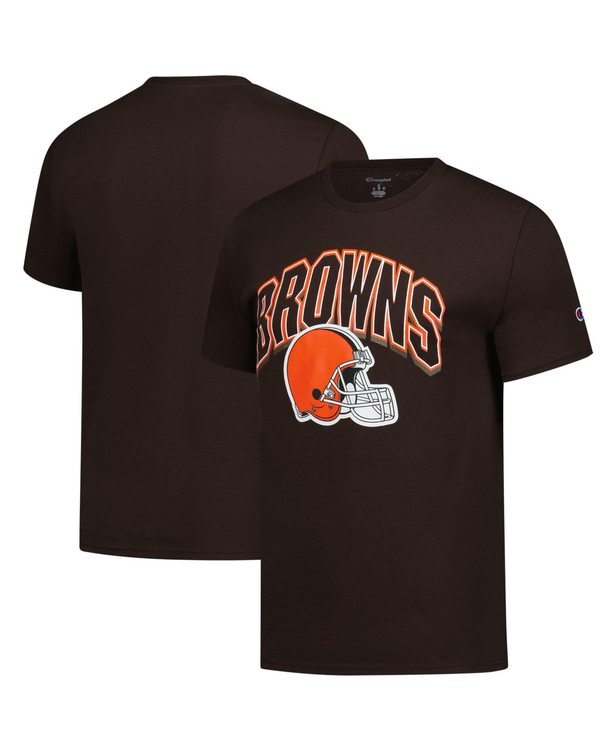 Champion Men's Cleveland Browns Screen Print Relaxed-Fit T-Shirt - Brown