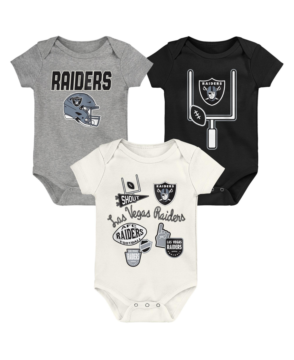 Outerstuff Baby Boys and Girls Littlest Player Short-Sleeve Bodysuit, 3-Piece Set