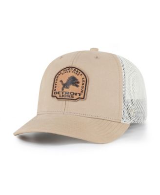 Detroit Lions Adjustable Leather Applique Trucker Hat