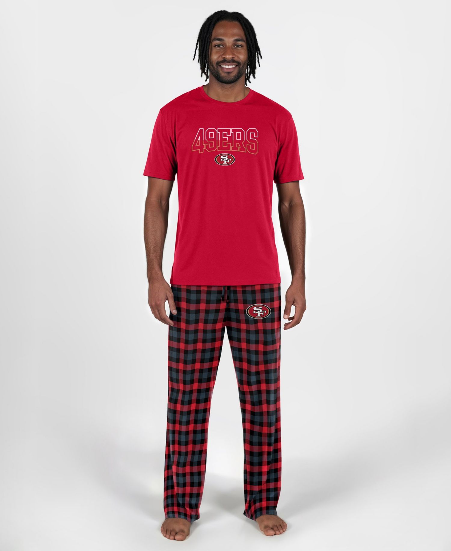 Men's Scarlet San Francisco 49ers Highland Sleep Set