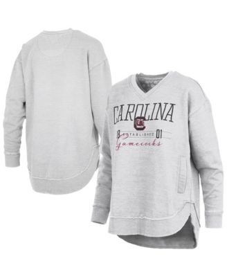 Women's South Carolina Gamecocks Marcus East Hall Dropped-Shoulder Long-Sleeve V-Neck Sweatshirt