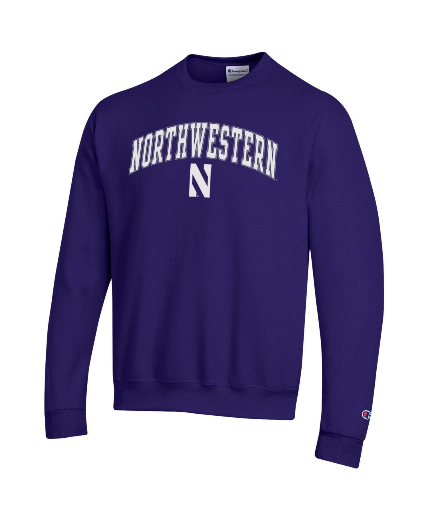 Men's Northwestern Wildcats Crewneck Long-Sleeve Pullover Sweatshirt