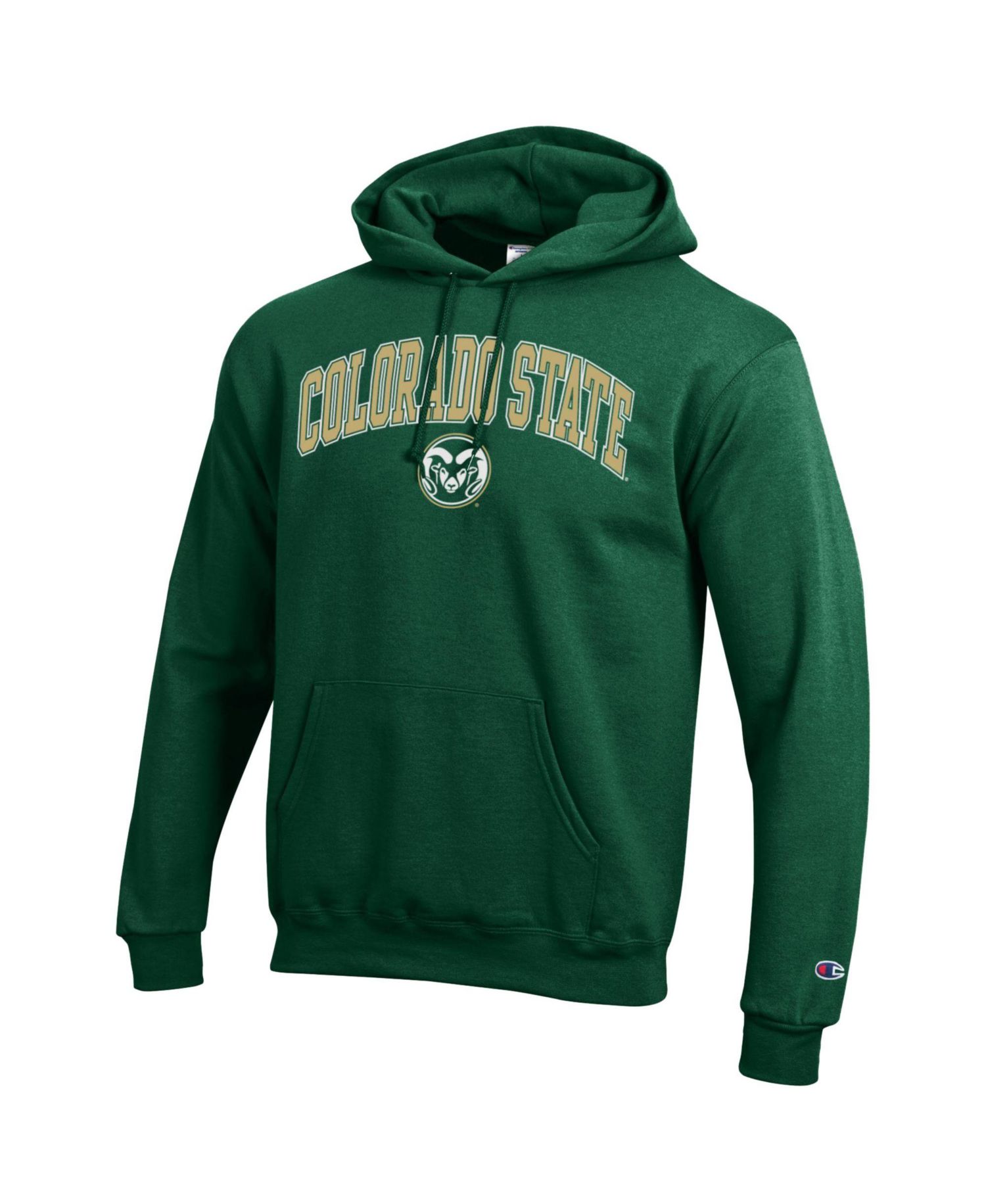 Men's Colorado State Rams Arch Over Logo Fleece-Lined Long-Sleeve Pullover Hoodie
