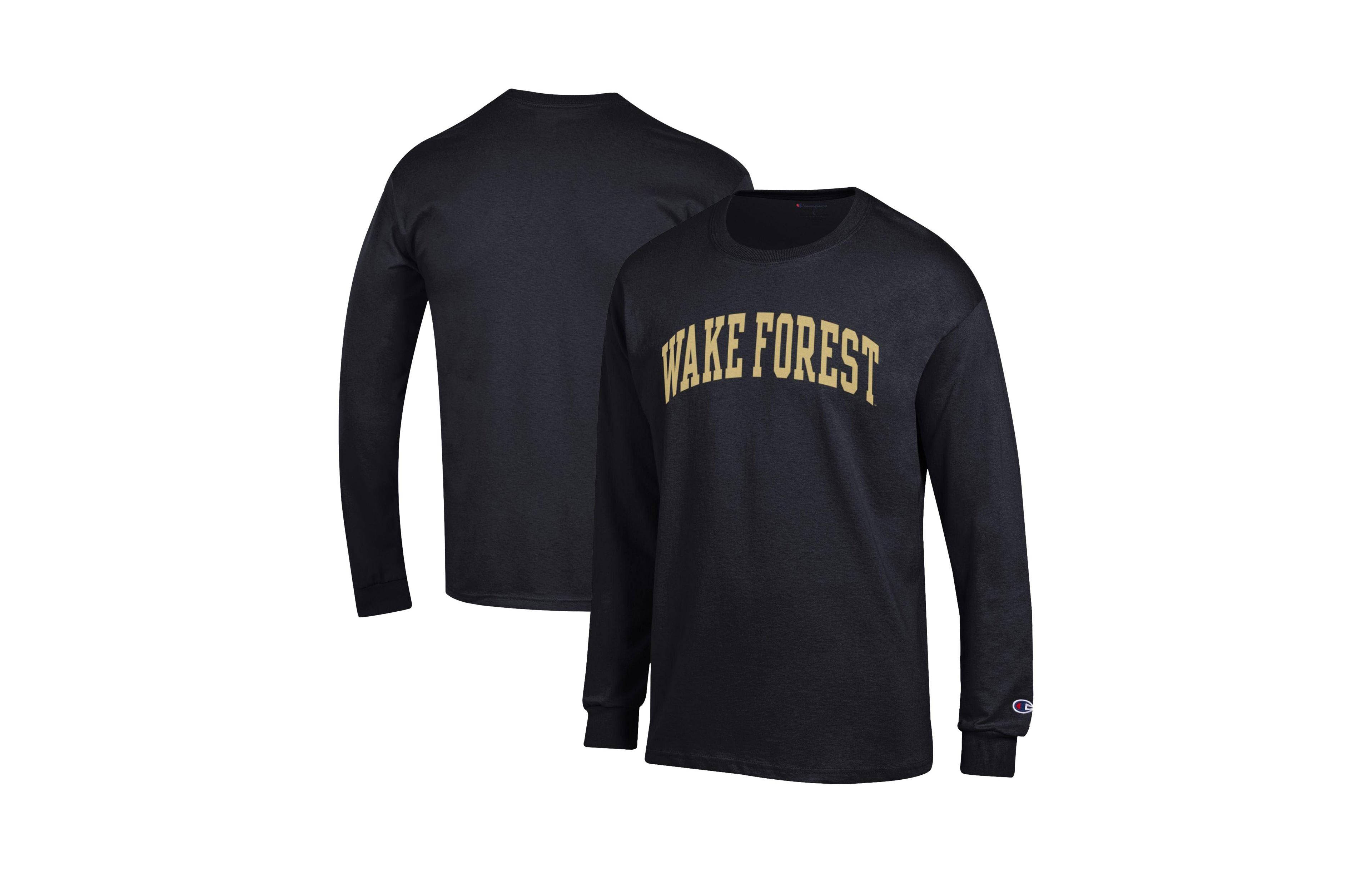 Champion Men's Wake Forest Demon Deacons Basic Arch Long-Sleeve T-Shirt