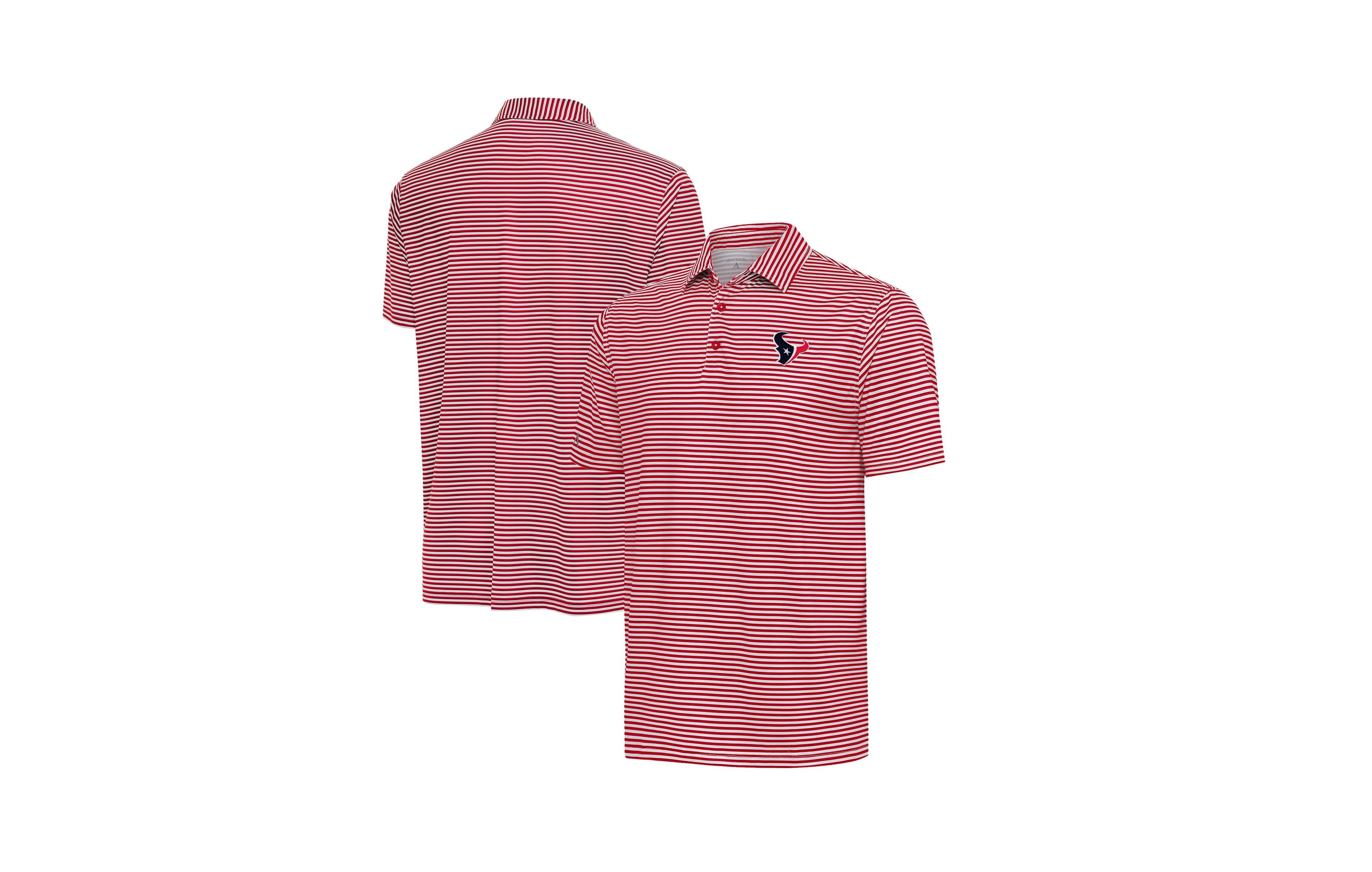 Antigua Men's Red/White Houston Texans Skills Polo Shirt