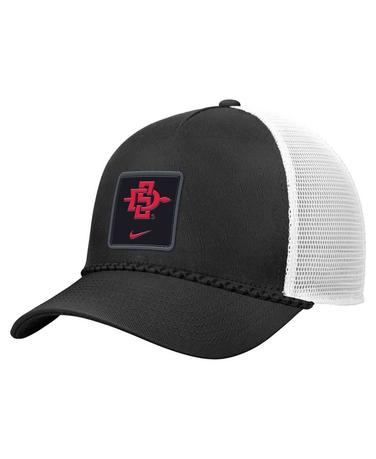 Nike Men's Black San Diego State Aztecs 2026 On-Field Rope Adjustable Trucker Hat