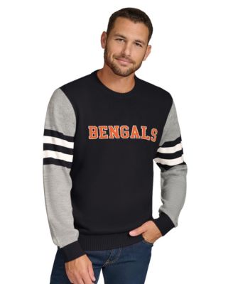 Men's Cincinnati Bengals Long-Sleeve Crewneck Pullover Sweater
