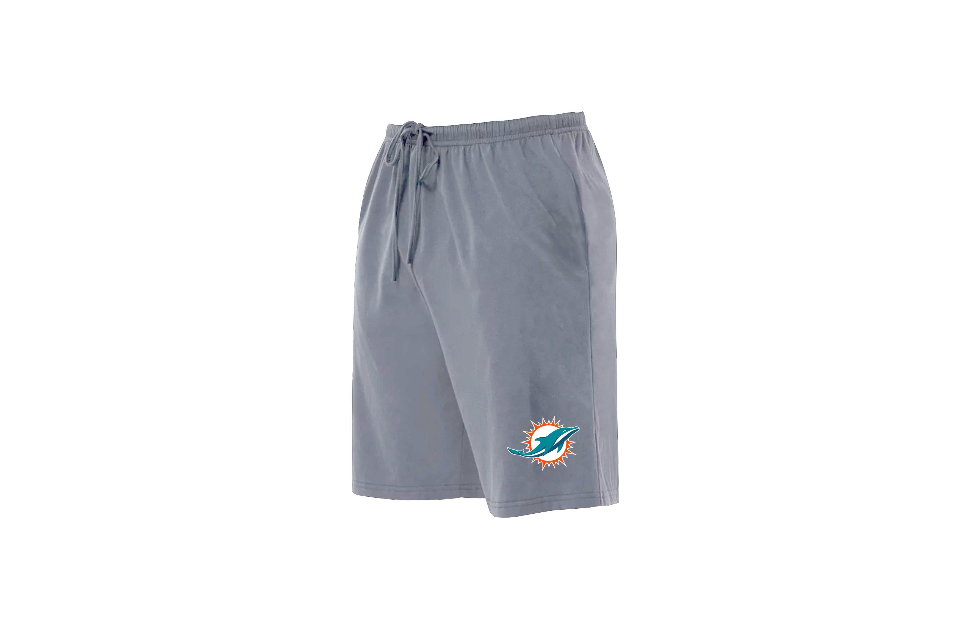Concepts Sport Men's Big & Tall Miami Dolphins Lounge Fleece Shorts, 12" Inseam