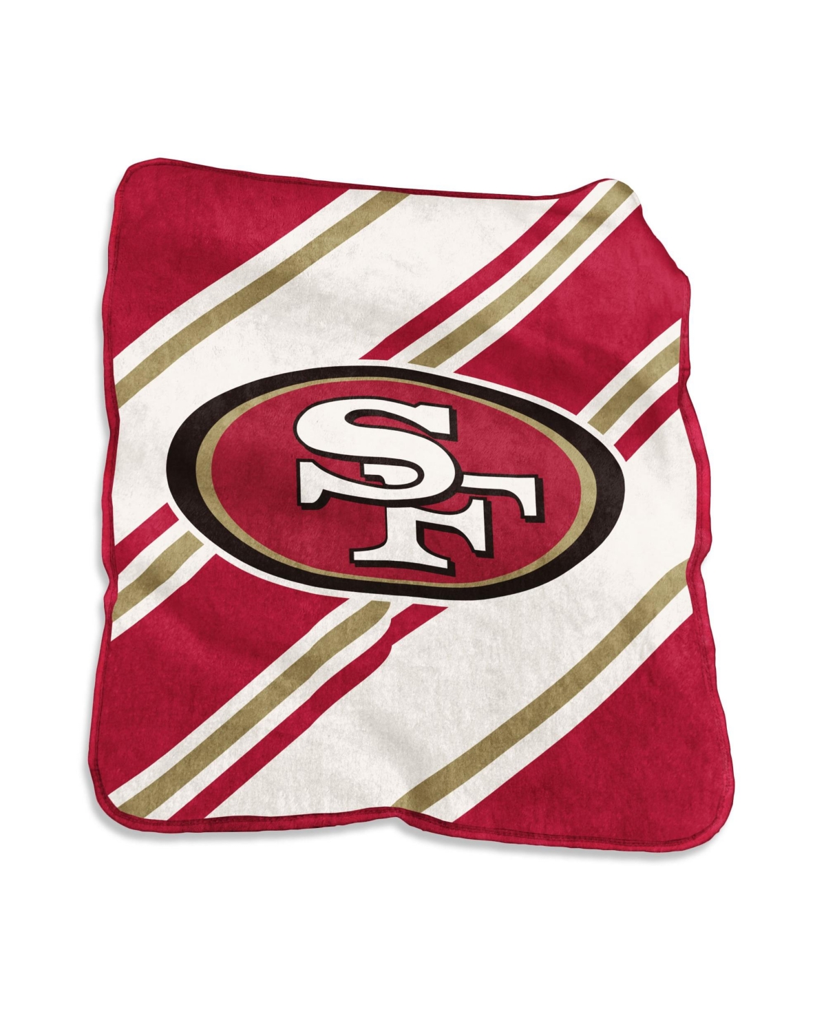 Logo Brands San Francisco 49ers 50" x 60" Raschel Stripe Throw Blanket