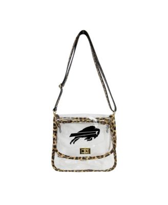 Buffalo Bills Leopard Print Trim Clear Purse