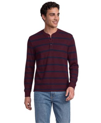Men's Long Sleeve Honeycomb Pique Henley