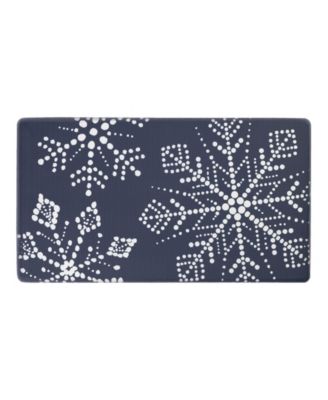 Snowflakes Non-Slip Kitchen Mat, 17.5" x 32"