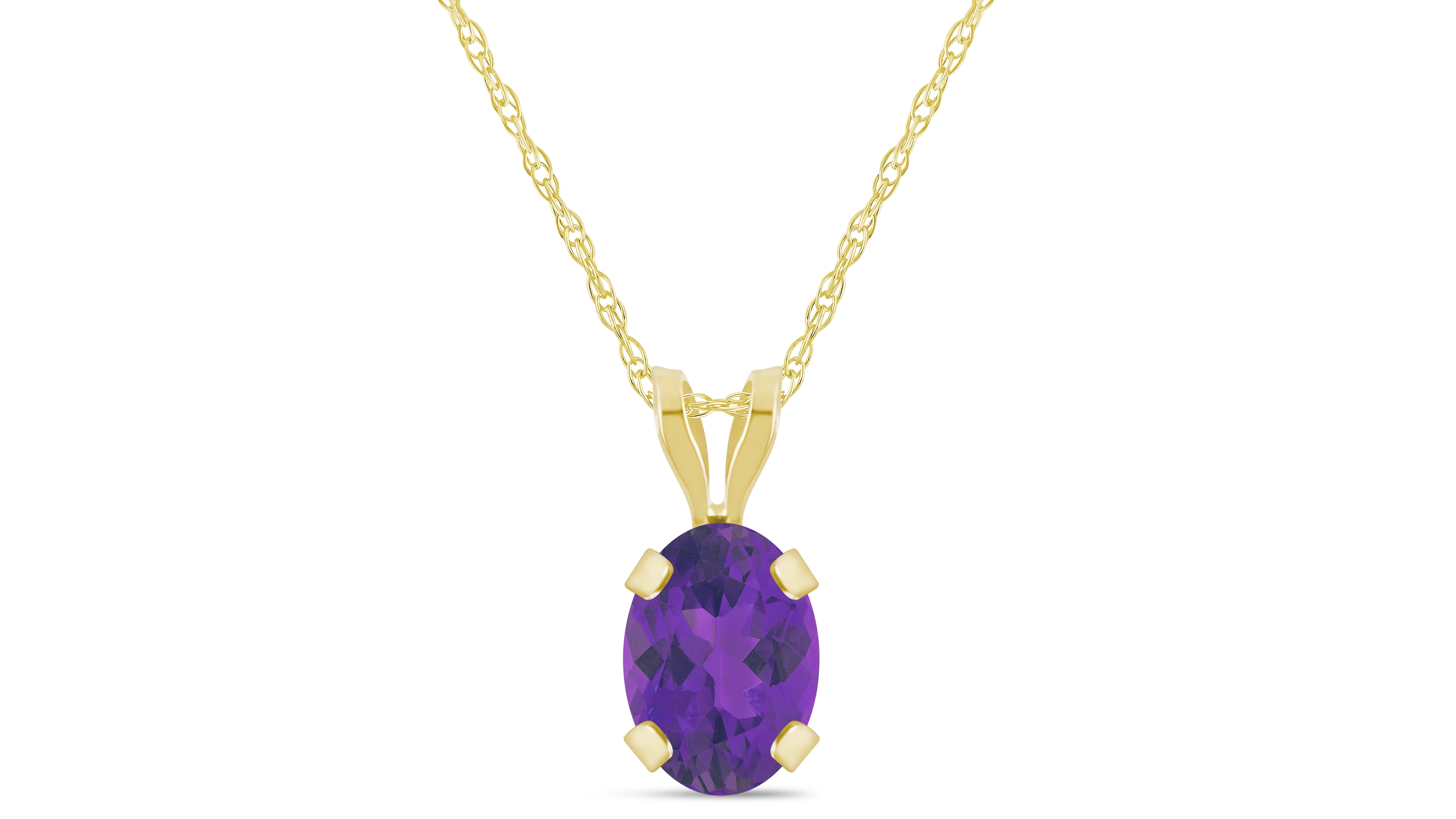 Macy's Amethyst (3/4 ct. t.w.) Pendant Necklace 10k Yellow Gold