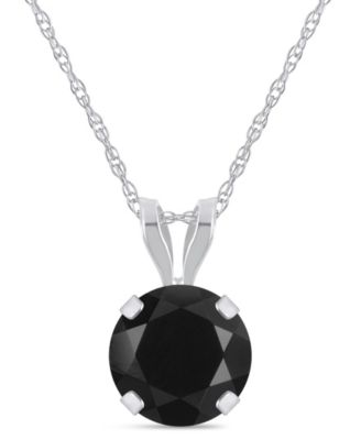Amethyst (3/4 ct. t.w.) Pendant Necklace in 10k White Gold (Also available in Aquamarine, Black Onyx, Citrine, Garnet, Peridot, Blue Topaz, Pink Topaz, and White Topaz)