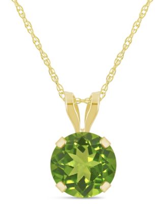 Amethyst (3/4 ct. t.w.) Pendant Necklace in 10k Yellow Gold (Also available in Aquamarine, Black Onyx, Citrine, Garnet, Peridot, Blue Topaz, Pink Topaz, and White Topaz)