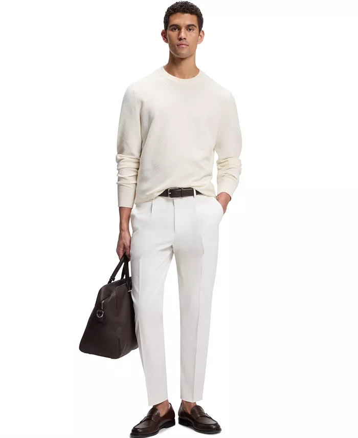 Men's Cotton Diagonal-Knit Regular-Fit Sweater - thumbnail 9