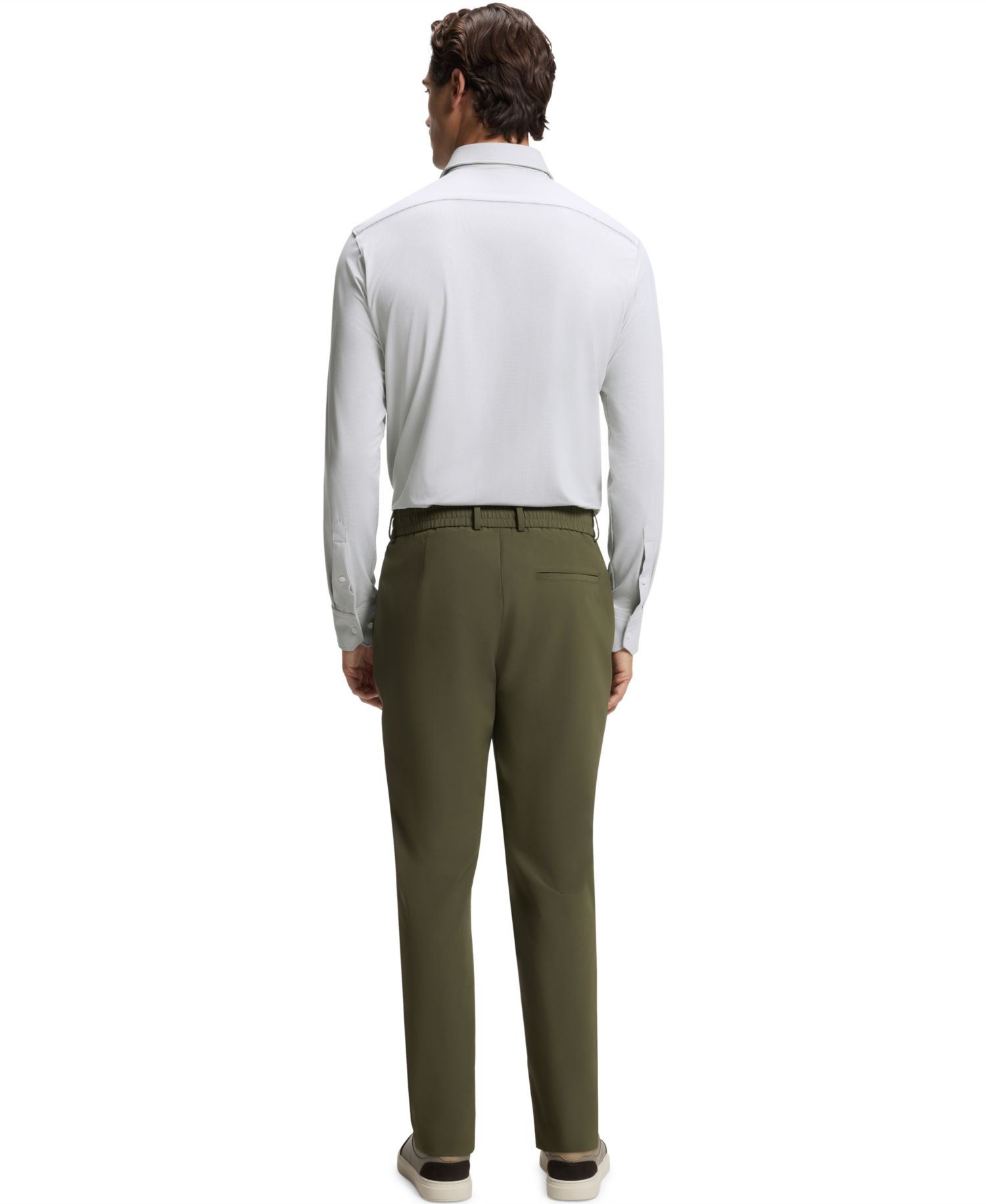 Men's Stretch Jersey Regular-Fit Business Dress Shirt
