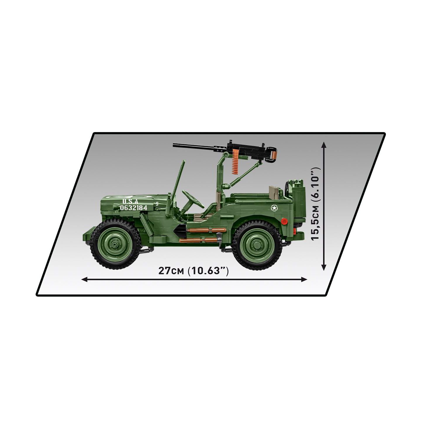 Детские конструкторы COBI Historical Collection Wwii Jeep Willys MB 1:12 Scale Vehicle, 1207 pieces — фото 4