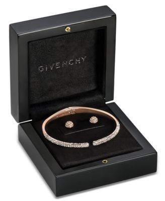 Metal-Tone Crystal Pave Bracelet and Earring Set
