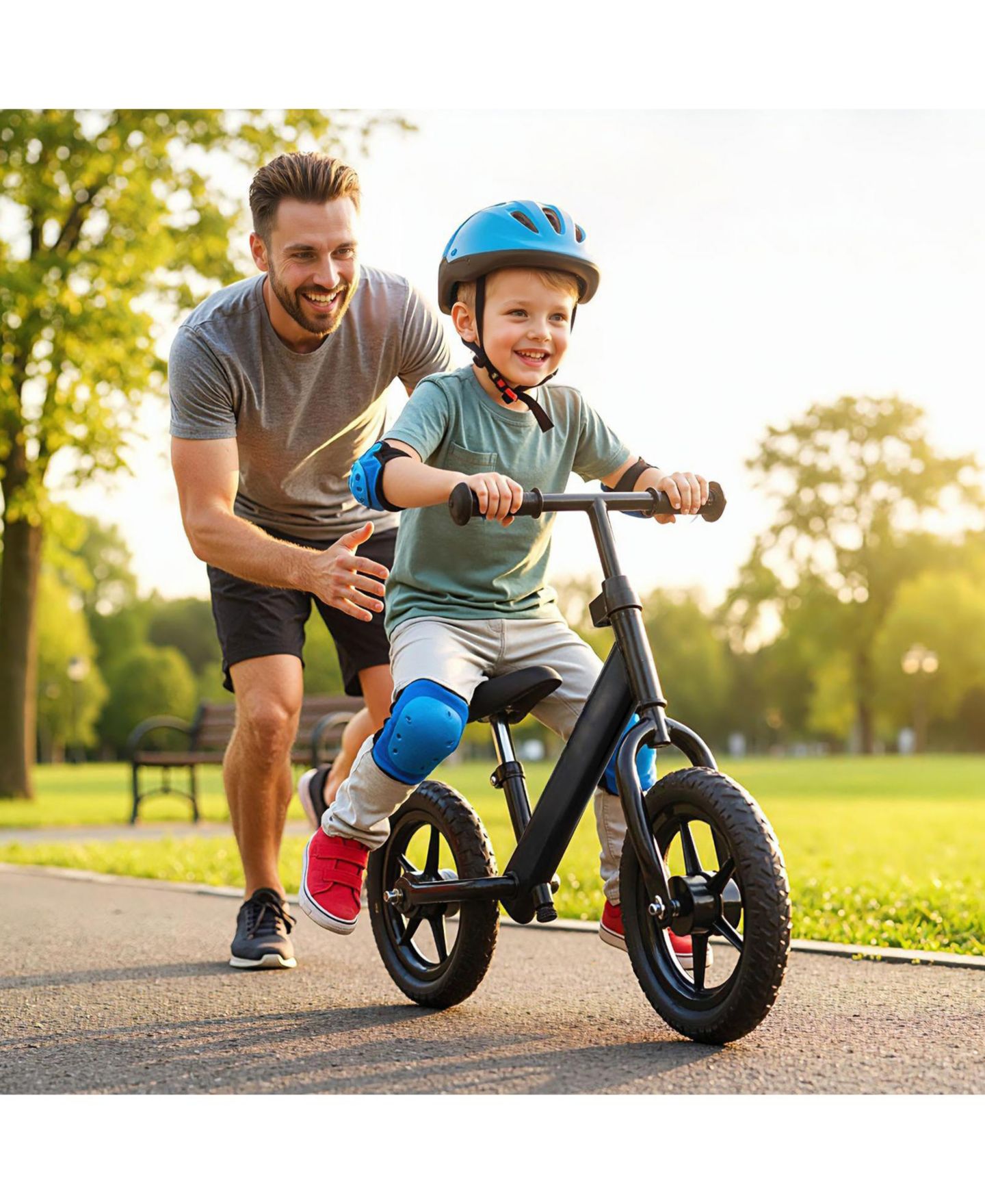 Детская игрушка Mecale 33" Lightweight Adjustable Balance Bike, 55-lb Capacity, Ages 2-5, цвет: Чёрный — фото 2