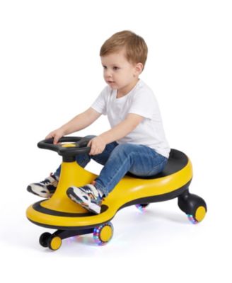 Wiggle Car 27" Flashing Wheels Ride-On Toy, 110-lb Capacity, Ages 2+