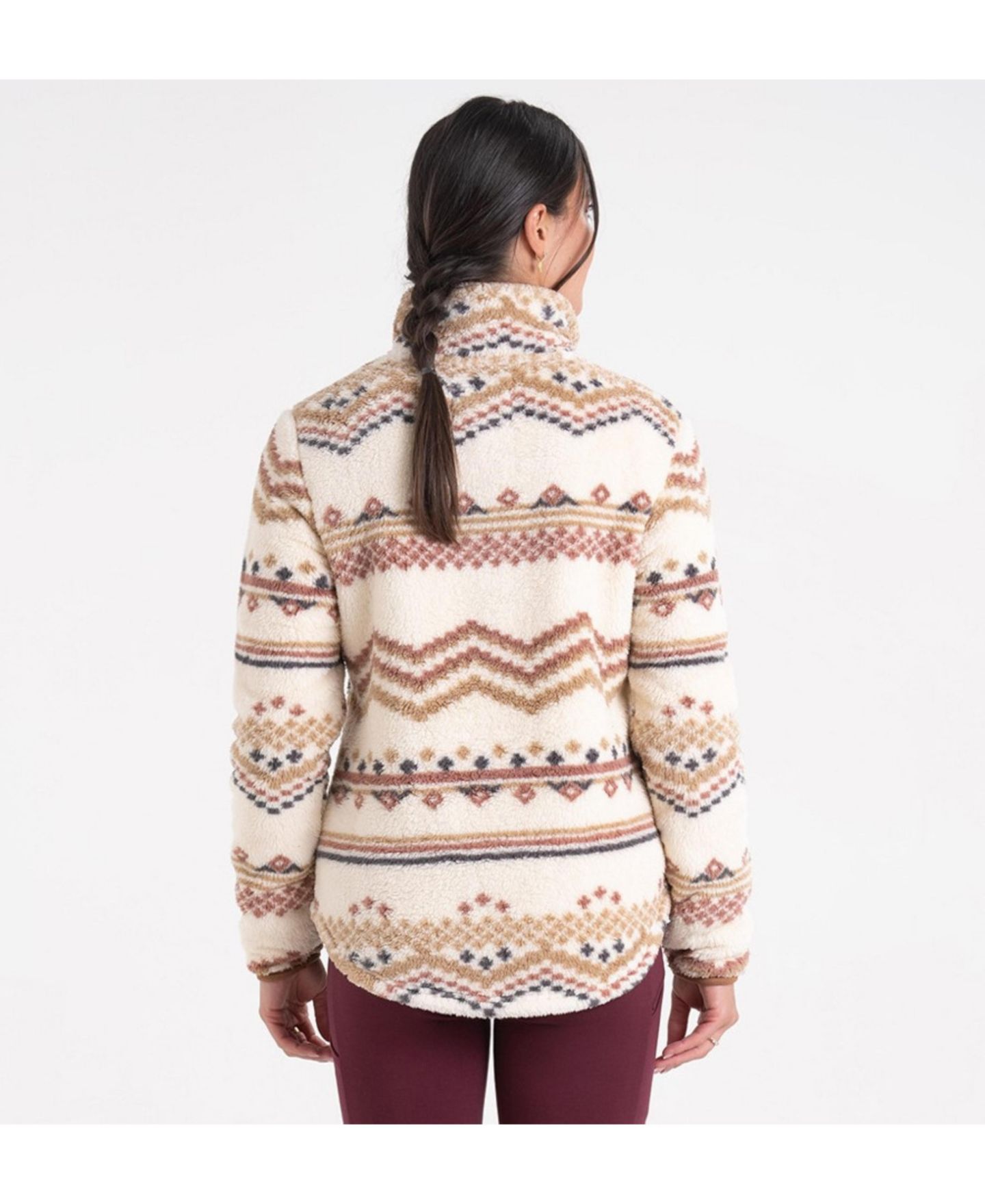 Женский свитер Legendary Whitetails Fuzzy Hide Fleece Quarter-Zip Mock-Neck Pullover, цвет: Country Comfort — фото 2