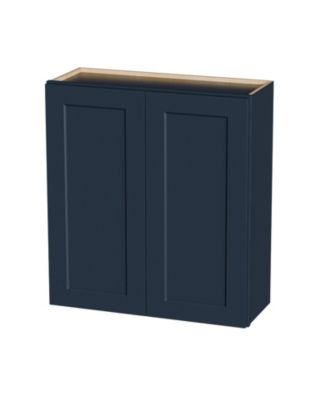 33W x 12D x 36H Solid Wood Shaker Wall Cabinet 2 Adjustable Shelves RTA for Kitchen Bath Laundry Garage
