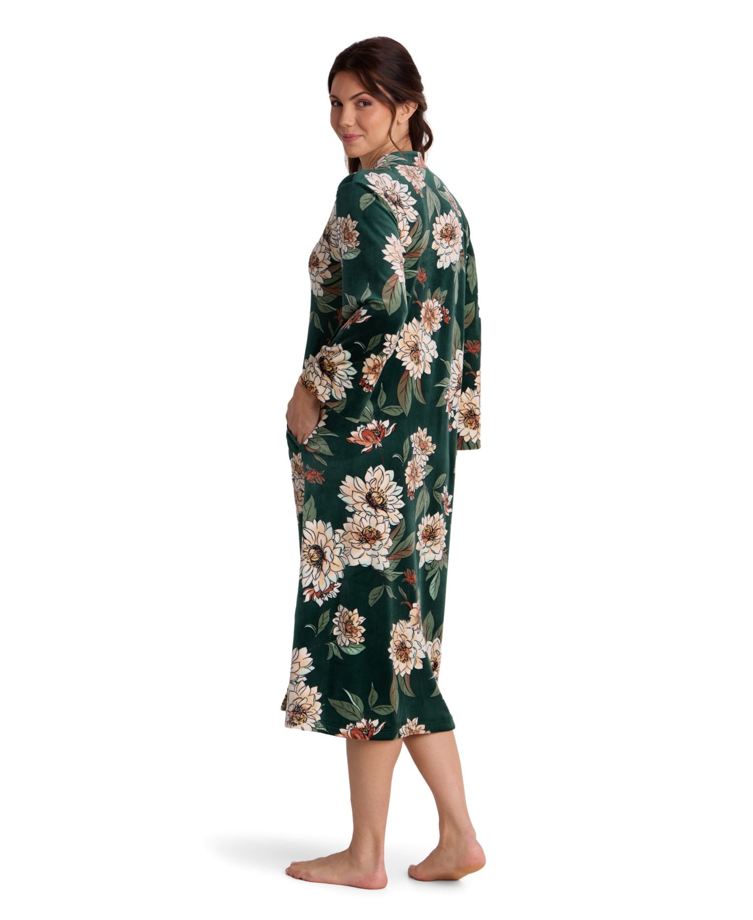 Women's Fleece Zip-Front Robe