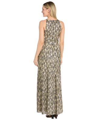 macy's gold and black dress Women's Floral Formal & Tie Dresses soft satin