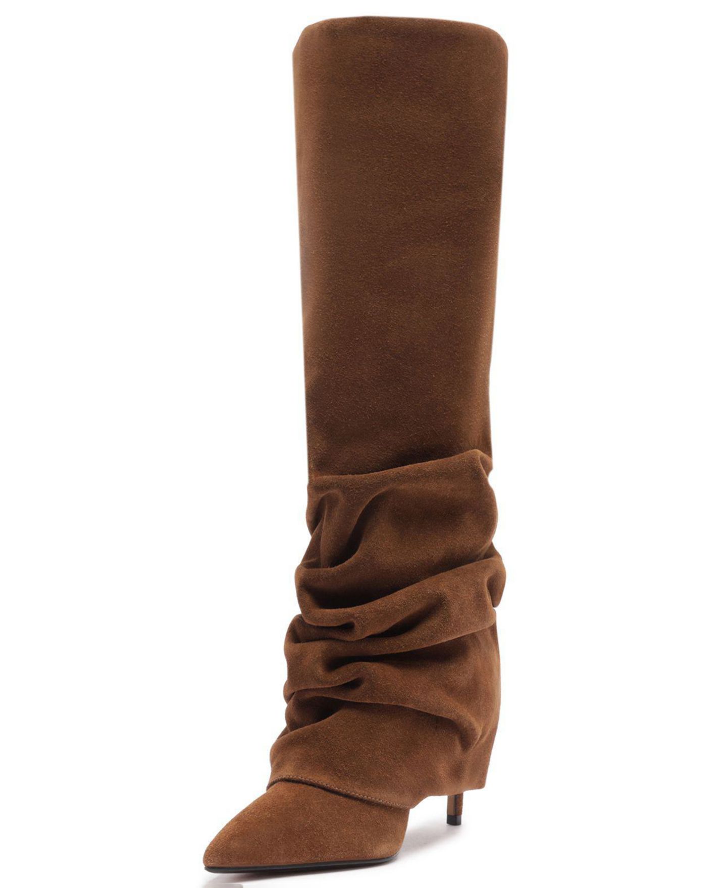 Женские ботинки Schutz Mikki Up Cloak Pointed Toe Dress Boots, цвет: Пекан коричневый — фото 9