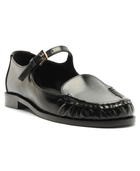 Женские балетки Schutz Tyla Buckle Mary Jane Flats, цвет: Чёрный