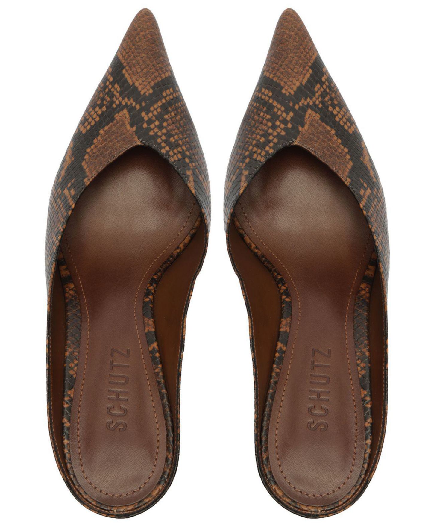 Женские сабо Schutz Siena Mid Wedge Mule Pumps, цвет: С принтом — фото 11