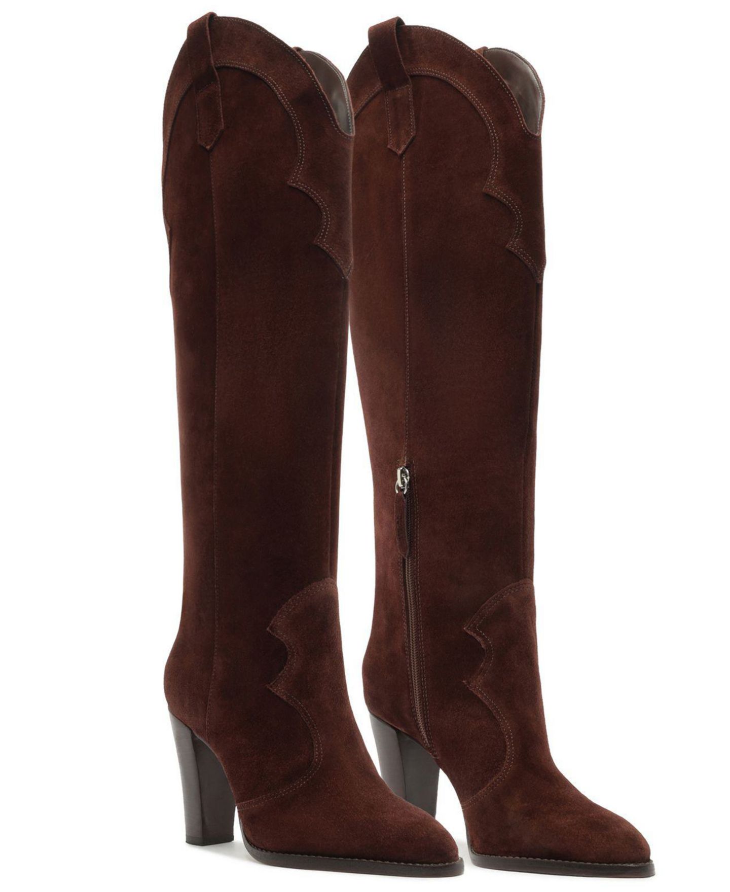 Женские ботинки Schutz Miller Up Block Heel Tall Dress Boots, цвет: Maplewood — фото 12