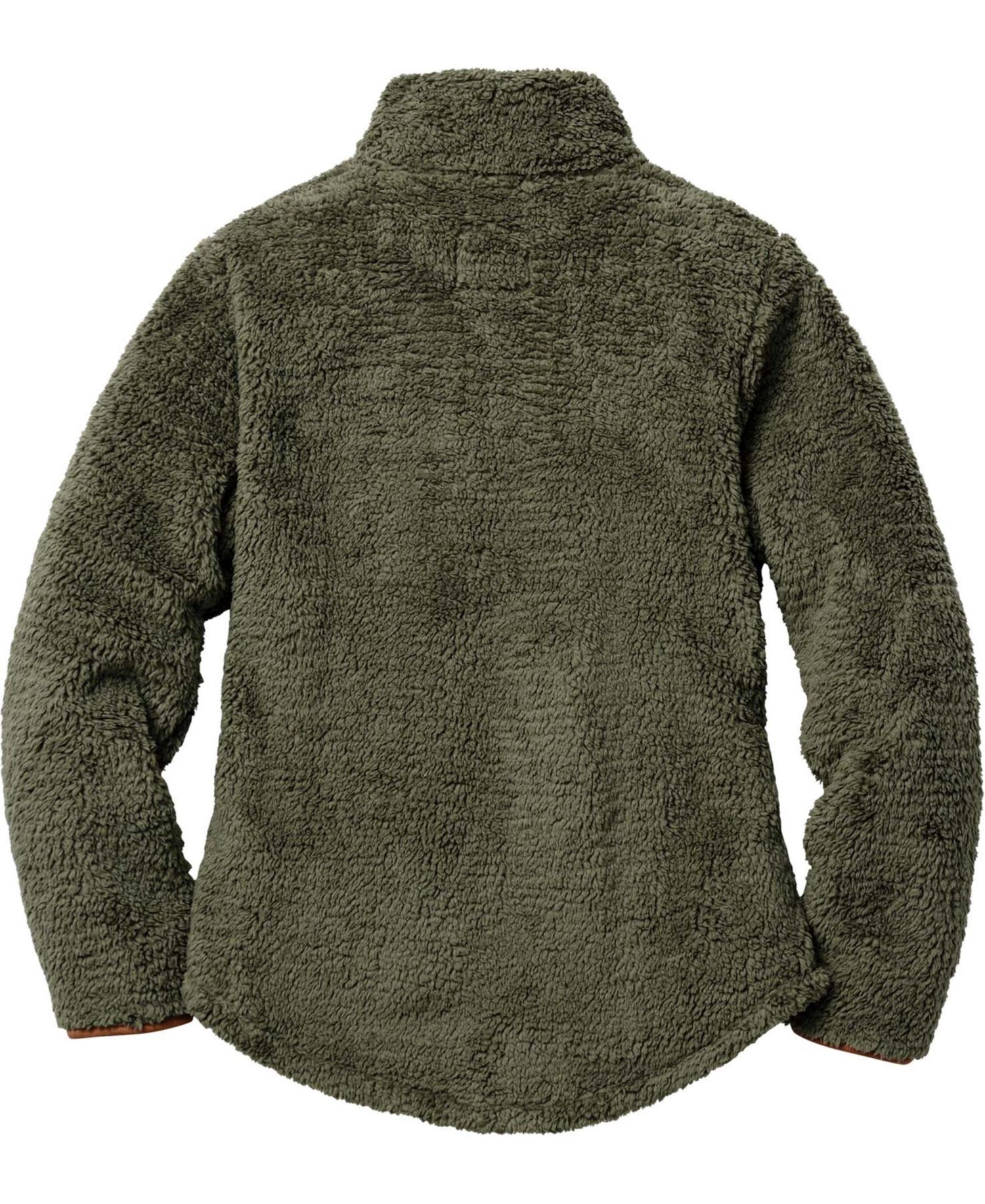 Women's Fuzzy Hide Fleece Quarter-Zip Mock-Neck Pullover
