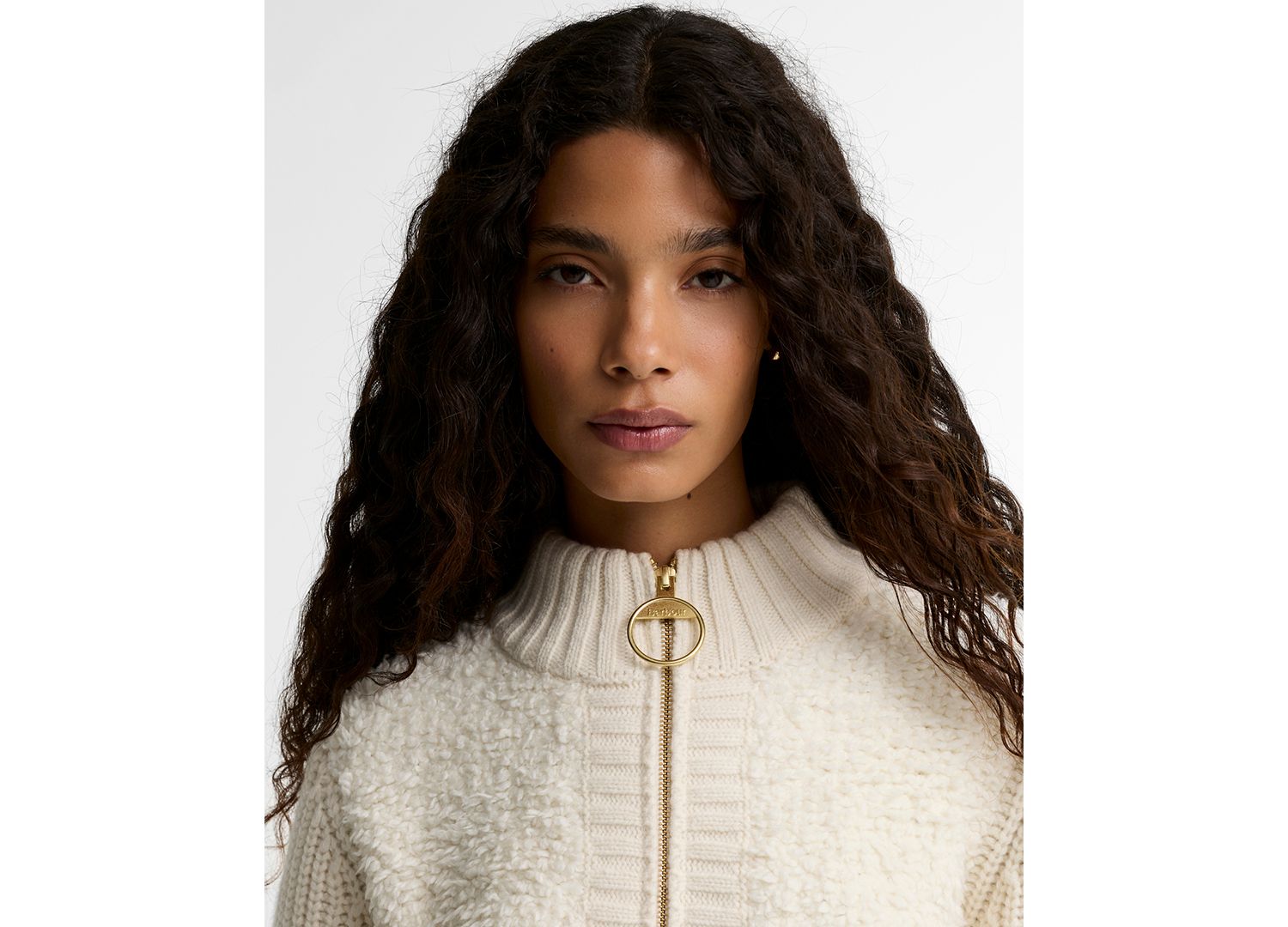 Women's Hazelwood Wool-Blend Chunky-Knit Sherpa-Inspired Bomber Jacket