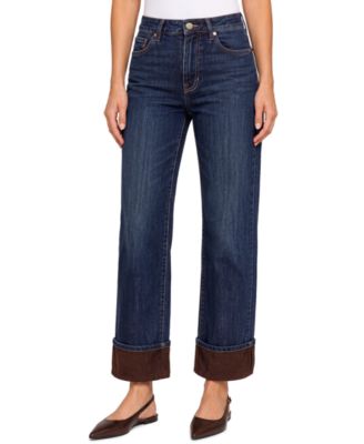 Women's Kennedy High-Rise Straight Dark-Rinse Jeans
